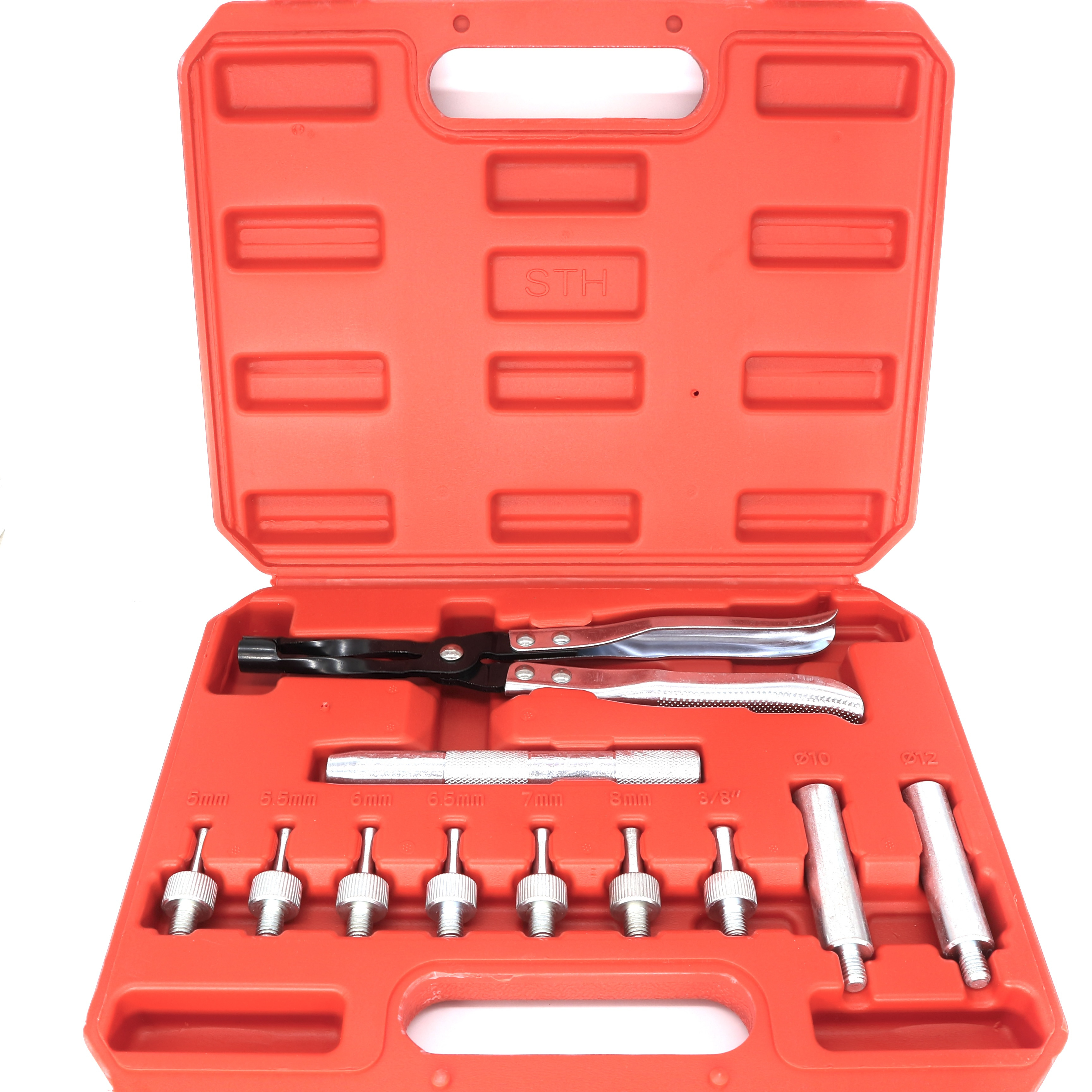 Made of Alloy Steel 11PCS Valve Stem Seal Remover and Installer 11-Piece Tool Kit with Carry case