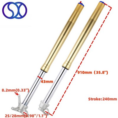 Custom Motorcycle Forks Pitbike Frame 850mm forks Honda Motorcycle Inverted Upside Down Front Fork