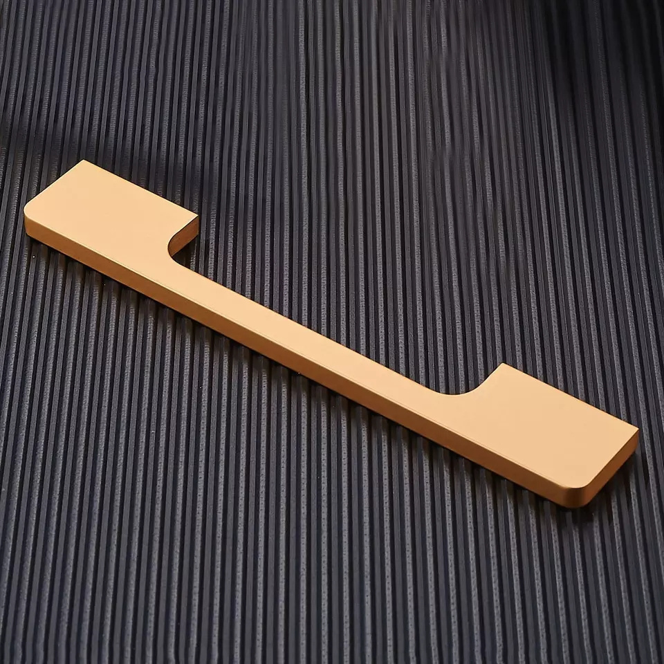 Factory wardrobe kitchen drawer cabinet door pulls long aluminum profile furniture handle gold cabinet pulls