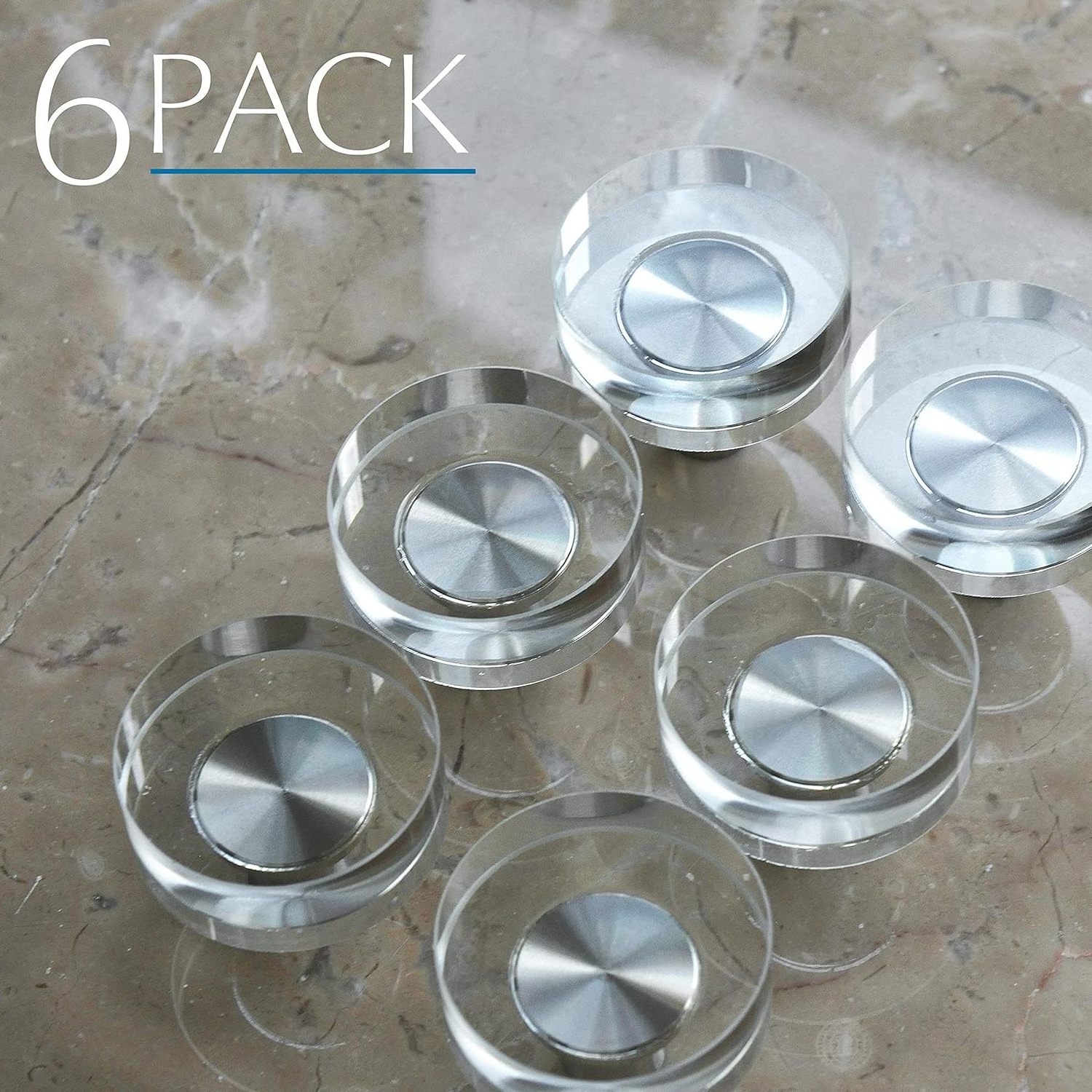 Glass Crystal Knobs Brushed Nickel Drawer Pull Cabinet Handle