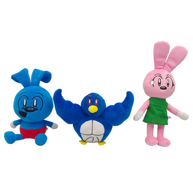 New Releases 2023 Factory Price Danno Cal Drawings Riggy Stuffed Plush Toys Blue Pink Riggy The Rabbit Monkey Penguin Plush Toy