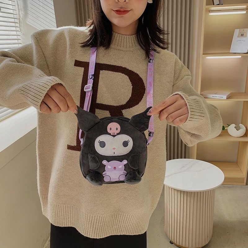 Factory Wholesale Handbags Backpack Sanrio My Melody Kuromi Anime Kawaii Plush Bag Shoulder Bags Hand Bag