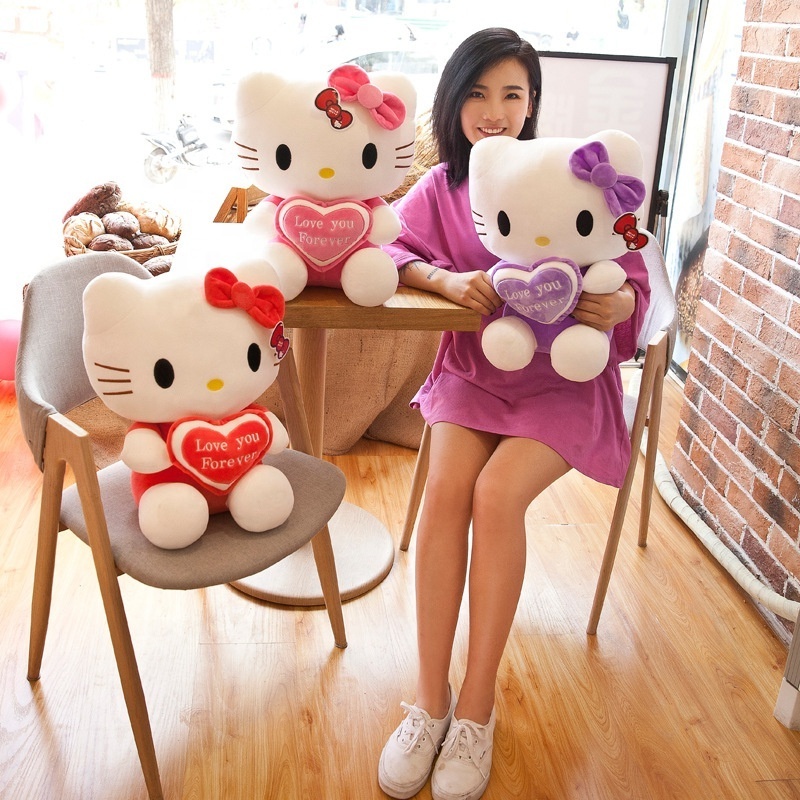 Wholesale  High Quality 2024 Newest Kitty Plush Toy Cute Sleep Pillow Anime Soft Kt Cat Plushie Manufacturer