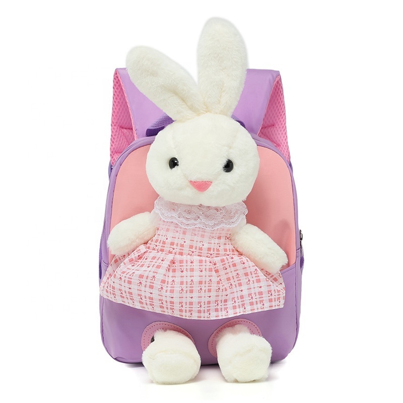 Factory Direct Sale New Soft Toy Plush Kawaii Bunny Rabbit Toy Plush For Girls Kids Backpack