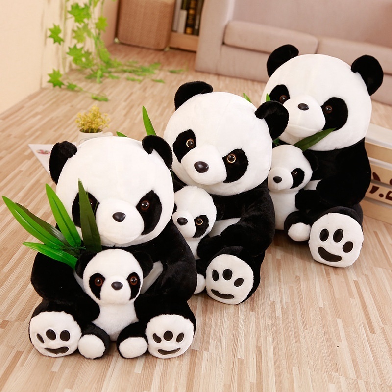 New Kawaii Panda Plush Toy Bamboo Leaf Soft Toy Stuffed Animal Panda Plush Toy For Kids