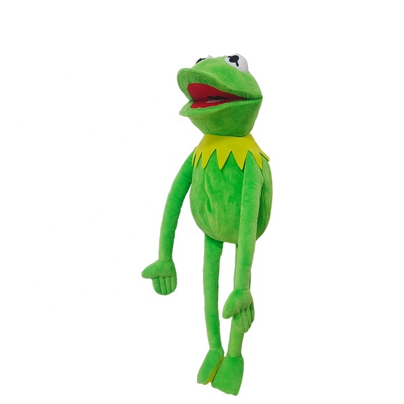 Factory Wholesale 60Cm Soft Frog Puppet Doll Early Learning Children Plush Kermit Frog Hand Puppet For Kids