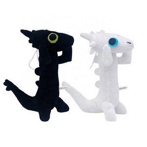 Hot Sale 2024 Toothless Dancing Plush Toy Black White Toothless And Light Fury Dancing Dragon Stuffed Toys For Children