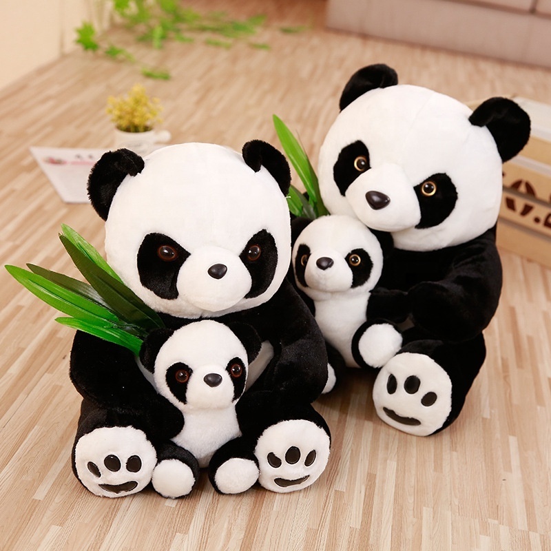 New Kawaii Panda Plush Toy Bamboo Leaf Soft Toy Stuffed Animal Panda Plush Toy For Kids