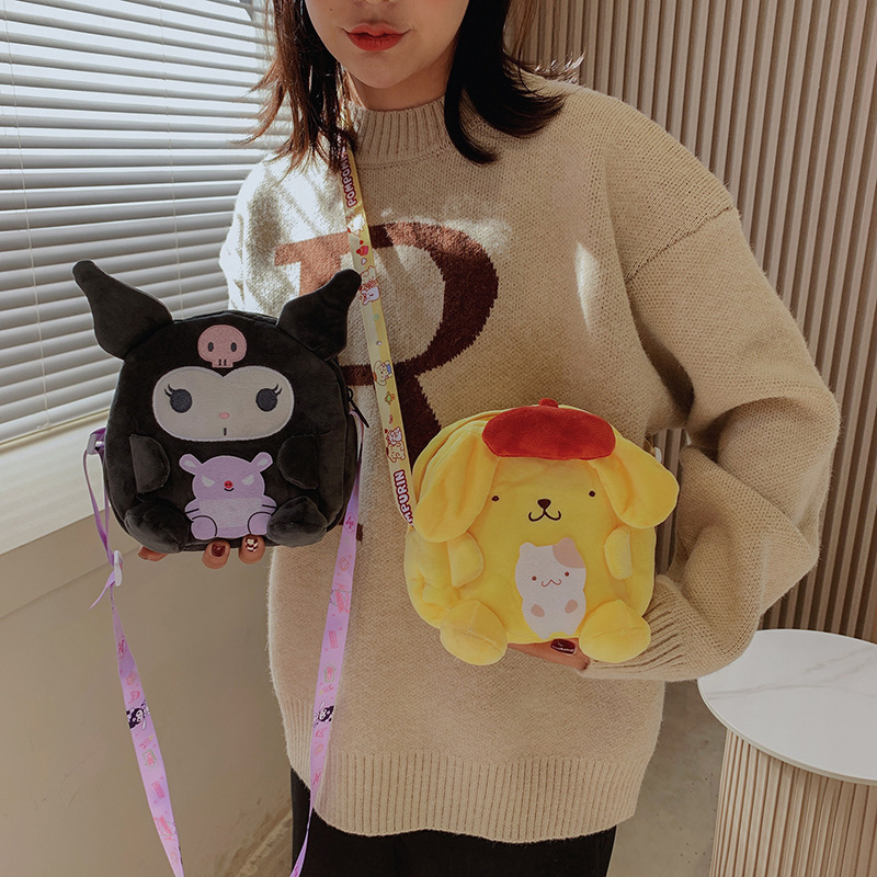 Factory Wholesale Handbags Backpack Sanrio My Melody Kuromi Anime Kawaii Plush Bag Shoulder Bags Hand Bag