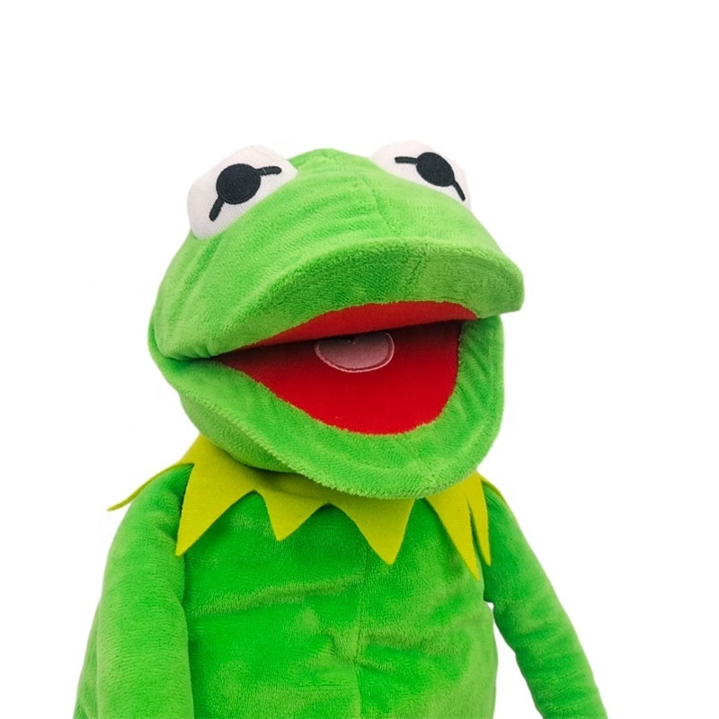 Factory Wholesale 60Cm Soft Frog Puppet Doll Early Learning Children Plush Kermit Frog Hand Puppet For Kids