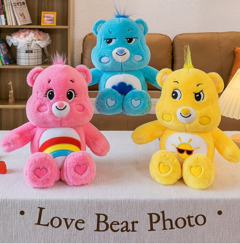 Hot Sale Kawaii Rainbow Promotion Sleepy Good Night Teddy Bear Plush Toy Custom Plush Bear Stuffed Toy For Baby Gifts