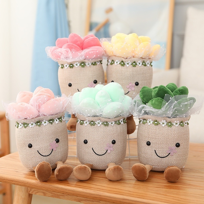 Factory Wholesale Mushroom Plush Toys Flower Plants Potted Mushroom Plant Plush Pillow Toy Tulip Potted Stuffed Flower Plush