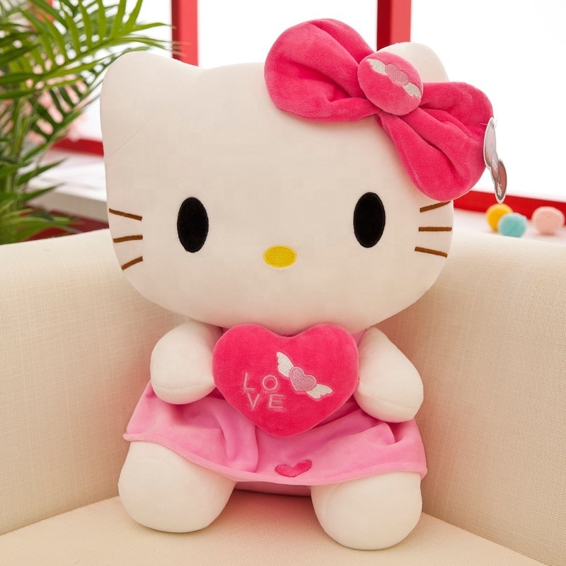 Wholesale  High Quality 2024 Newest Kitty Plush Toy Cute Sleep Pillow Anime Soft Kt Cat Plushie Manufacturer