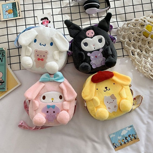 Factory Wholesale Handbags Backpack Sanrio My Melody Kuromi Anime Kawaii Plush Bag Shoulder Bags Hand Bag