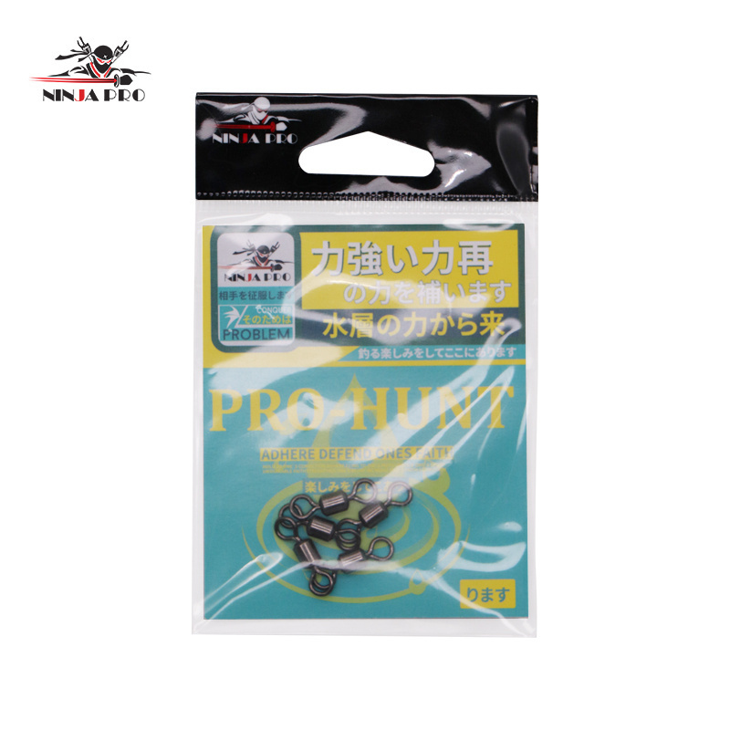 Wholesale NINJA PRO Fishing Stainless Link Swivels Fishing Ball Bearing Rolling Swivels