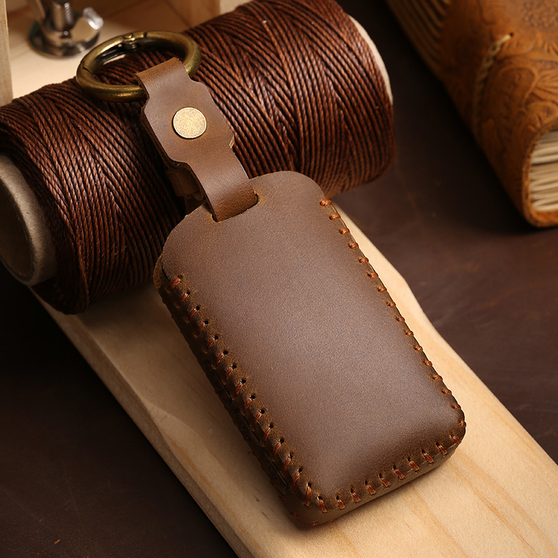 Leather Car Key Cover Case For Mazda 3 Alexa BP CX5 CX 5 CX-5 CX8 CX9 CX-30 CX30 MX5 MX30 MX 30 2019 2020 2021 Accessories