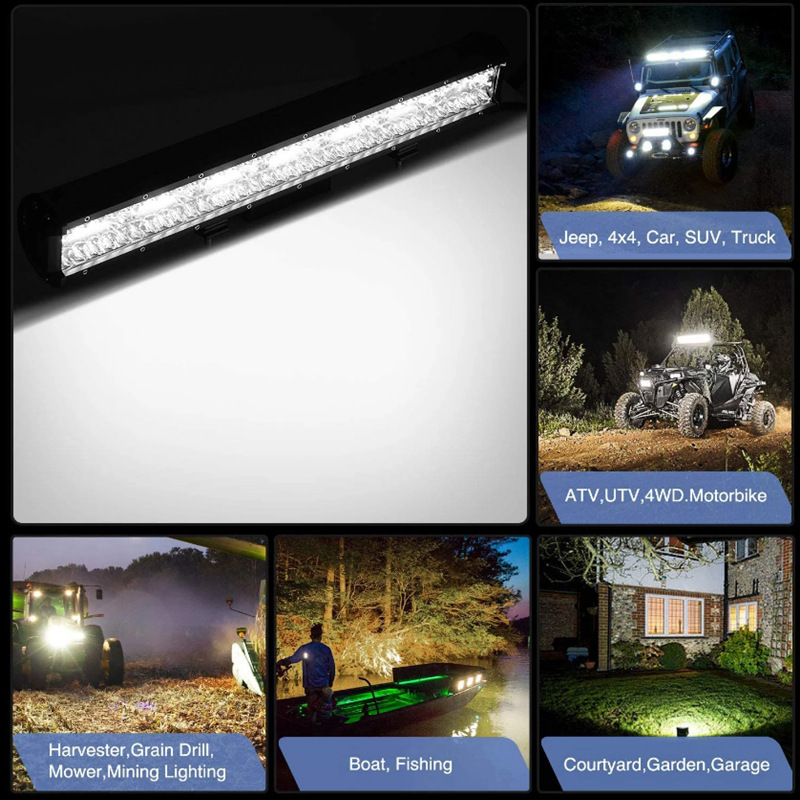 4-20inch Off Road LED Bar 12V 24V Combo LED Light Bar/Work Light for Car Jeep Truck Suv 4x4 Atv LED Lightbar Headlight