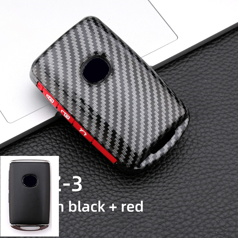 Carbon Car Remote Key Case Cover For Mazda 3 Axela CX4 CX5 CX 5 CX8 CX9 CX30 MX30 MX5 Miata 2019 2020 2021 Protector Accessories