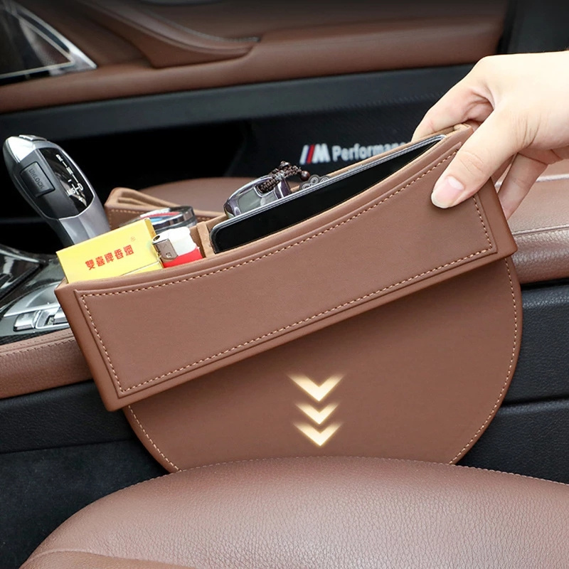 Car Seat Gap Storage Box Bag Organizer Case Slit filler Holder For Porsche Macan Cayenne Panamera 718 911 Interior Accessories