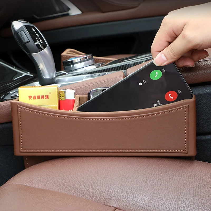 Car Seat Gap Storage Box Bag Organizer Case Slit filler Holder For Porsche Macan Cayenne Panamera 718 911 Interior Accessories