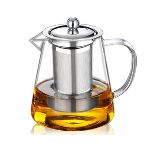 Glass water pitcher with filter large capacity refrigerator glass water pitcher transparent glass teapot loose leaf tea maker