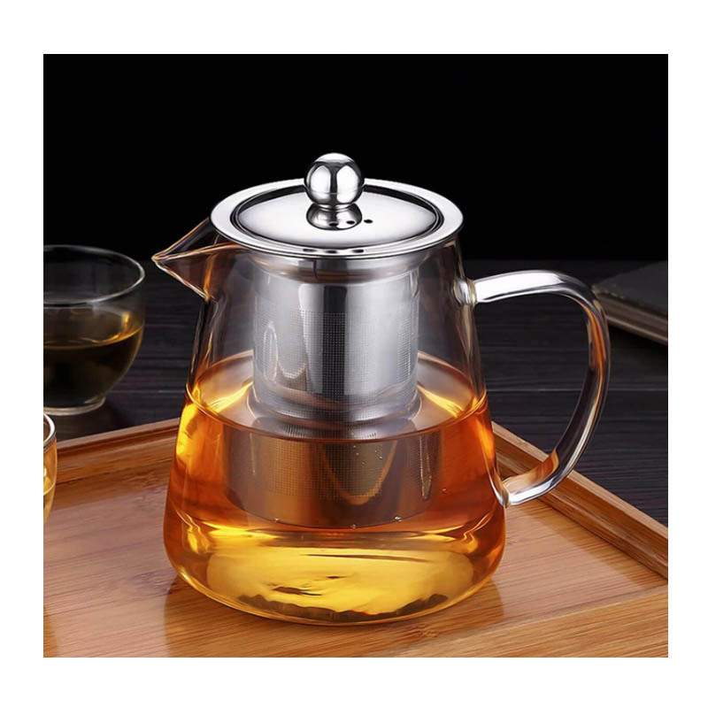 Glass water pitcher with filter large capacity refrigerator glass water pitcher transparent glass teapot loose leaf tea maker