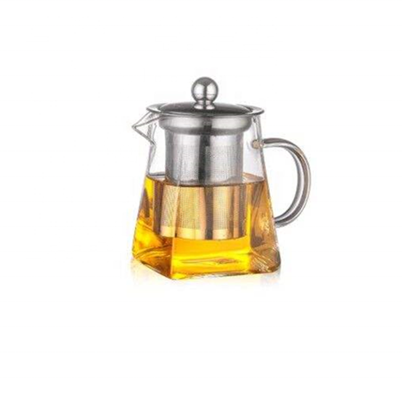 High Borosilicate Glass Teapot With Removable Stainless steel strainer Heat Resistant Tea Pot