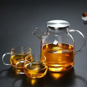 Glass teapot heat resistant tea set glass teapot unbreakable wholesale glass teapots