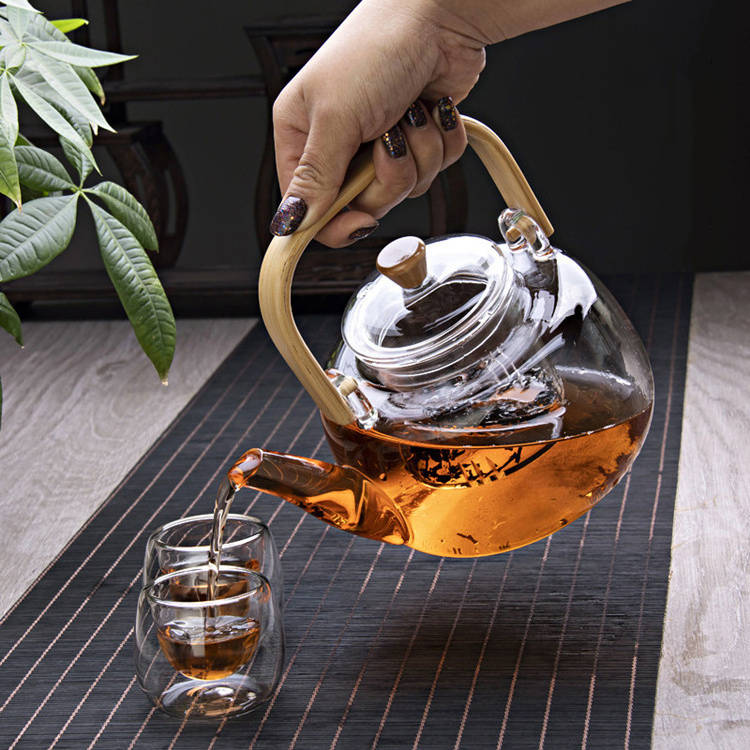 2022 Hot Selling In China Heat Resistant Borosilicate Glass Teapot Glass Tea Set And Glass Teapot