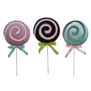 Adornos De Navidad Cute Large Candy Lollipop Spray Festival Home Decor Ornament Ice cream Hanging Christmas Lollipop Picks