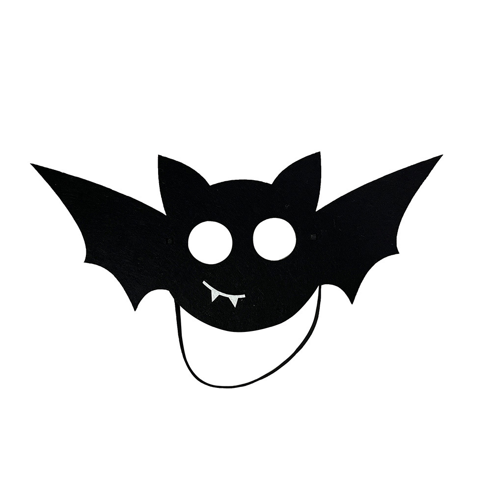 Kids Felt Halloween Mask Spider Bat Shape Prop Decorations For Party Halloween Facemask Supplier