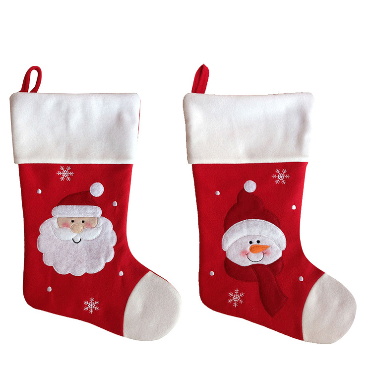 Extra Large felt Xmas decoration socks Santa Design Christmas Animated Stocking