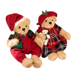 OEM ODM Stuffed Animals Bear Fabric Christmas Decoration Lover Bear Set Toys Valentine's Plush Bear