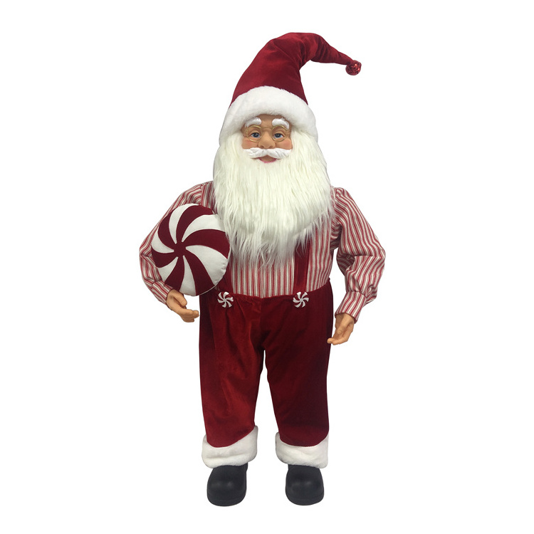 Life size figure ornament stands giant Santa Claus Large Outdoor Christmas Decor