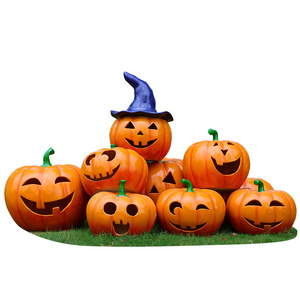 Customizable Fiberglass Creative Pumpkin Sculpture Funny Shopping Mall Halloween Easter Indoor And Outdoor