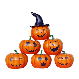 Halloween Thanksgiving Day Decoration Lighting Fiberglass Pumpkin Statue Event Party Decoration