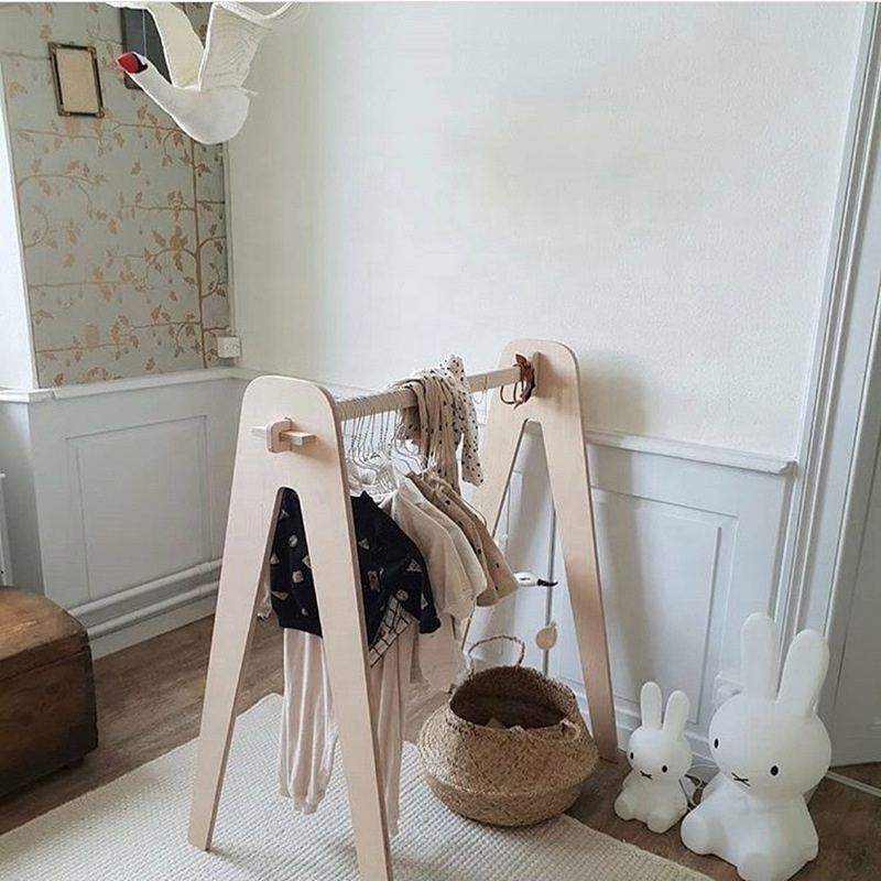 Wooden Coats Rack For Kids Clothing Rack for Bedroom