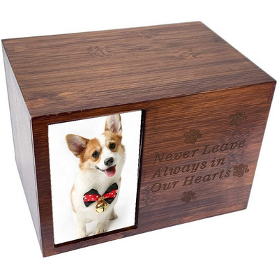 Custom Pet Urns for Dogs or Cats Ashes With Photo Frame Pet Cremation Urns Custom Wooden Pet Urns