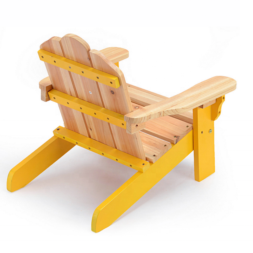 Custom Wooden Outdoor Adirondack Chair for Children With Grab Rails Folding Wooden Chairs