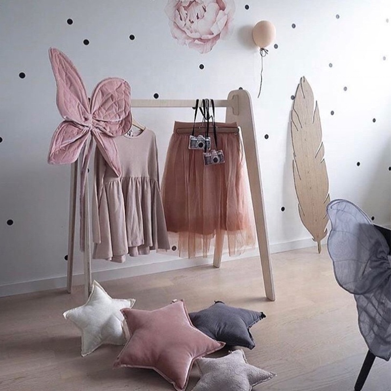 children's room decoration clothing display rack wooden hanger for clothes stands wooden clothes rack