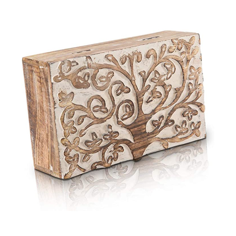 Cheap wood Material Balsa Wooden Gift Box With Lock Wholesale wooden boxes with hinged lid