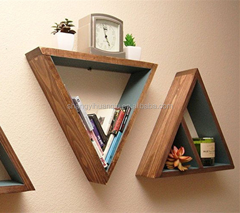 new design wooden wall decorative art decoration decorative floating shelves