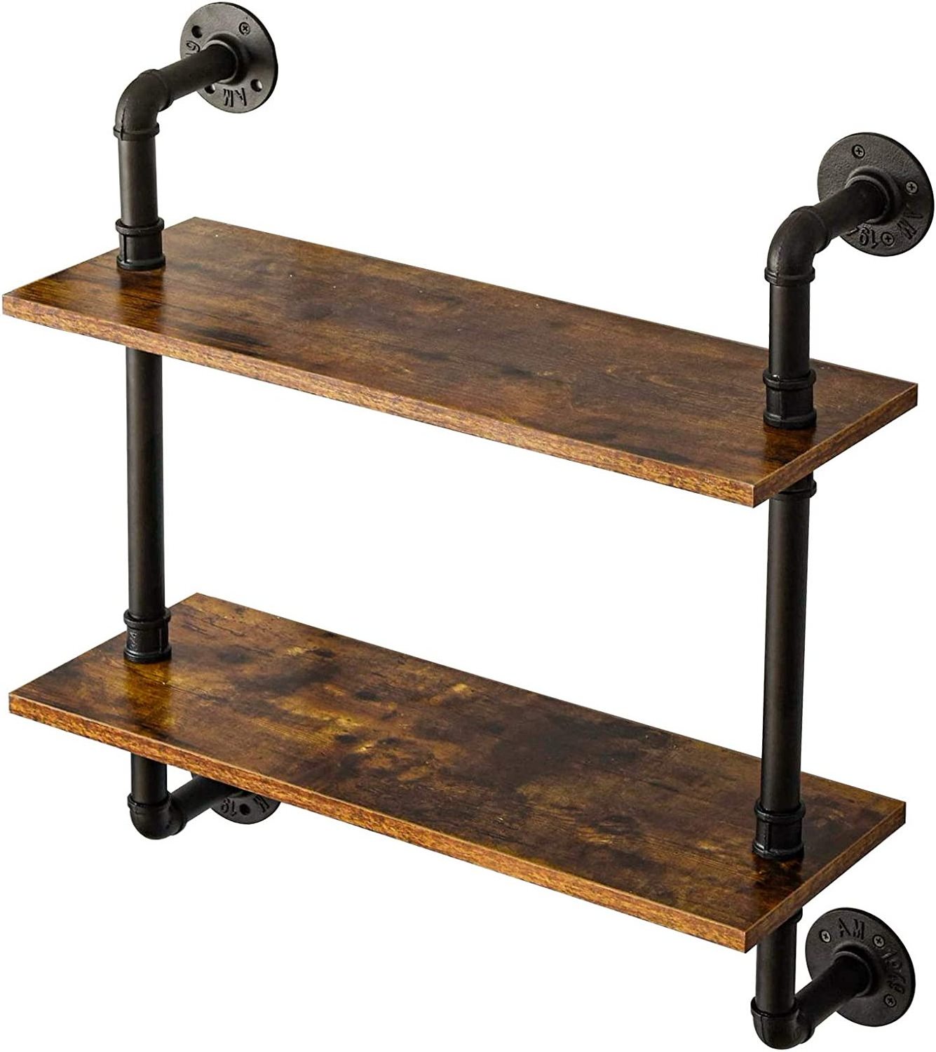 2-Tiers Industrial Pipe Shelves