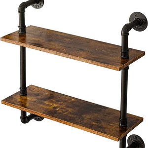 2-Tiers Industrial Pipe Shelves