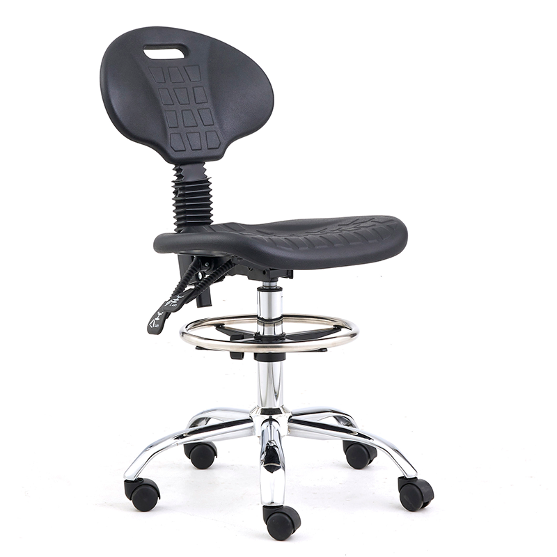 wholesale professional lab furniture ESD Anti Static Polyurethane swivel Chair technician lab chair round seat laboratory chair