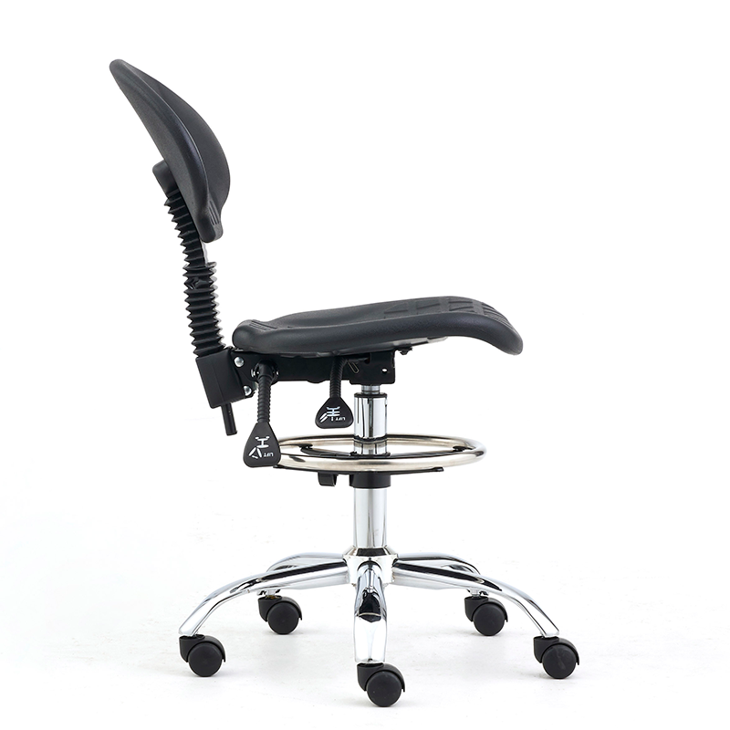 wholesale professional lab furniture ESD Anti Static Polyurethane swivel Chair technician lab chair round seat laboratory chair