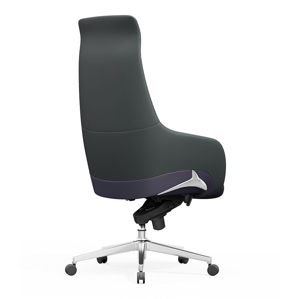 wholesale posture ergonomic poland popular black pu leather home computer upholstered room rotatable office chair with wheels