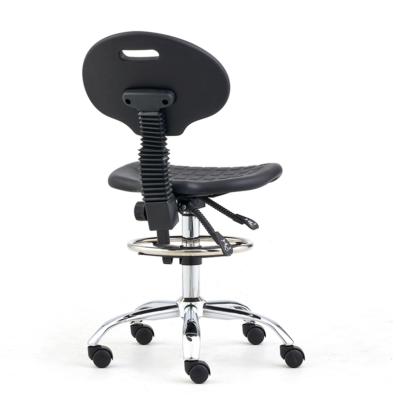 wholesale professional lab furniture ESD Anti Static Polyurethane swivel Chair technician lab chair round seat laboratory chair