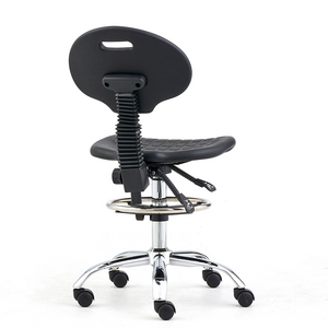 wholesale professional lab furniture ESD Anti Static Polyurethane swivel Chair technician lab chair round seat laboratory chair