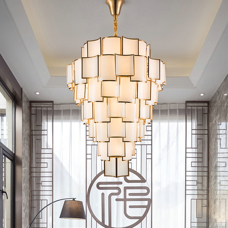 Modern Interior Decoration High Quality Hotel Lobby Villa Big Luxury Glass Crystal Led Chandelier Lamp